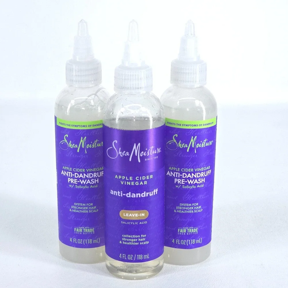 SheaMoisture Apple Cider Vinegar Anti Dandruff Hair‎ Care Lot Of 3 Exp 2027 NEW